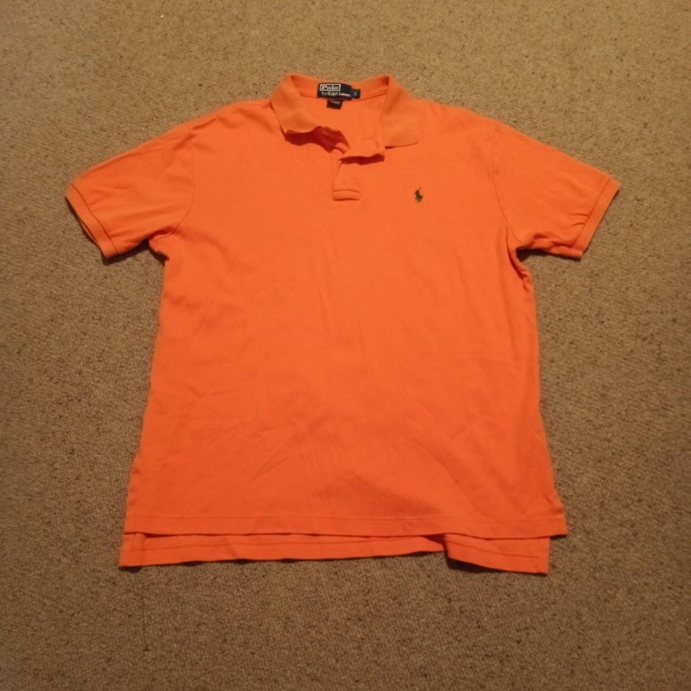 VINTAGE ORANGE POLO BY RALPH LAUREN